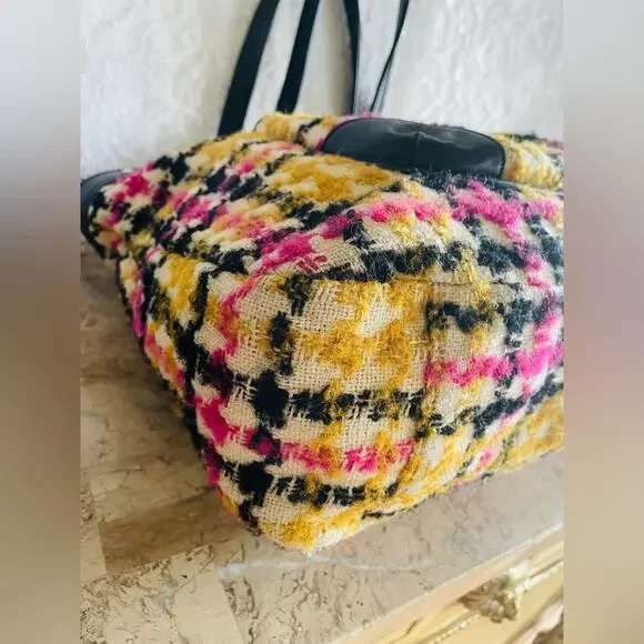 Coach Daisy Wool Tweed Plaid Emma Tote F25083 - Picture 9 of 12